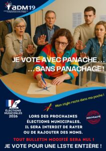 affiche pas de panachage femme lunettes