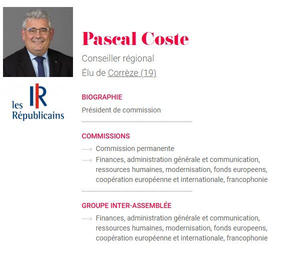 Fiche Coste Région