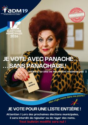 affiche pas de panachage  femme chignon tete