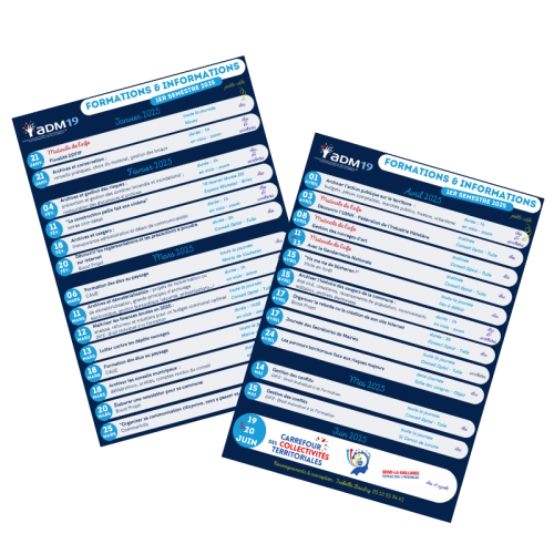 Calendrier des formations – 1er semestre 2025
