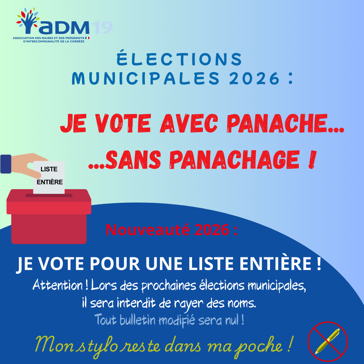 Plus de panachage aux élections municipales