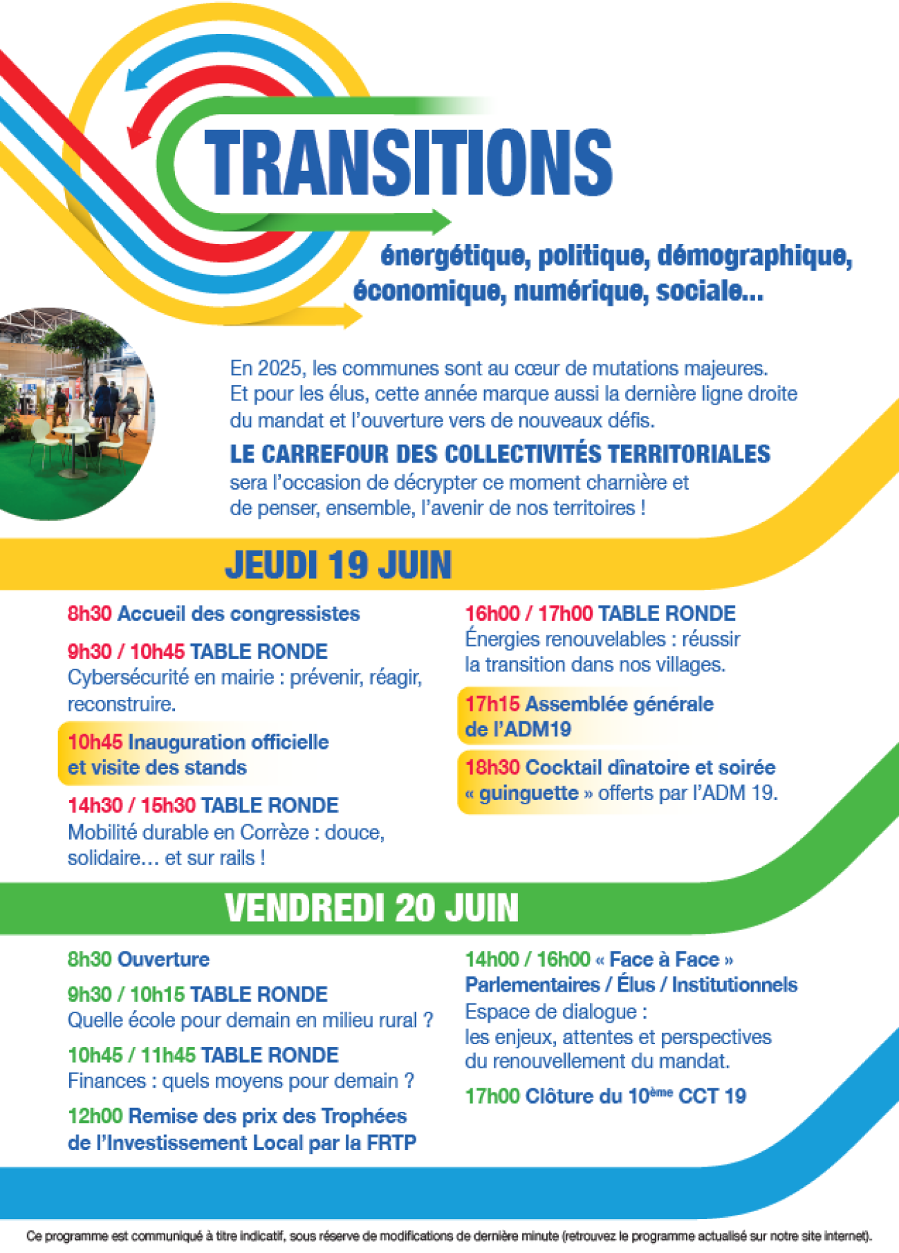 CARREFOUR DES COLLECTIVITÉS TERRITORIALES : n’oubliez pas de vous inscrire !