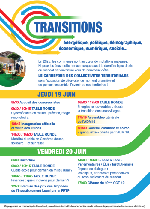 CARREFOUR DES COLLECTIVITÉS TERRITORIALES : n’oubliez pas de vous inscrire !